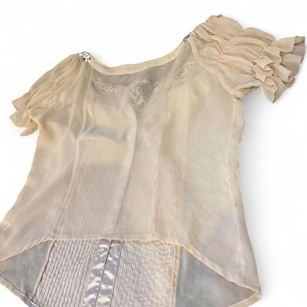 Unbranded Women's Cream and Tan Blouse - Picture 2 of 4